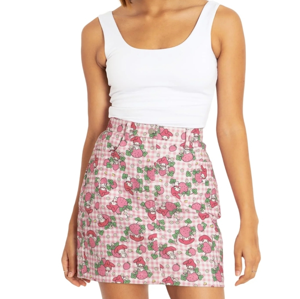 BLACKMILK x Sanrio My Melody Strawberry Fields pocket mini skirt AU 18